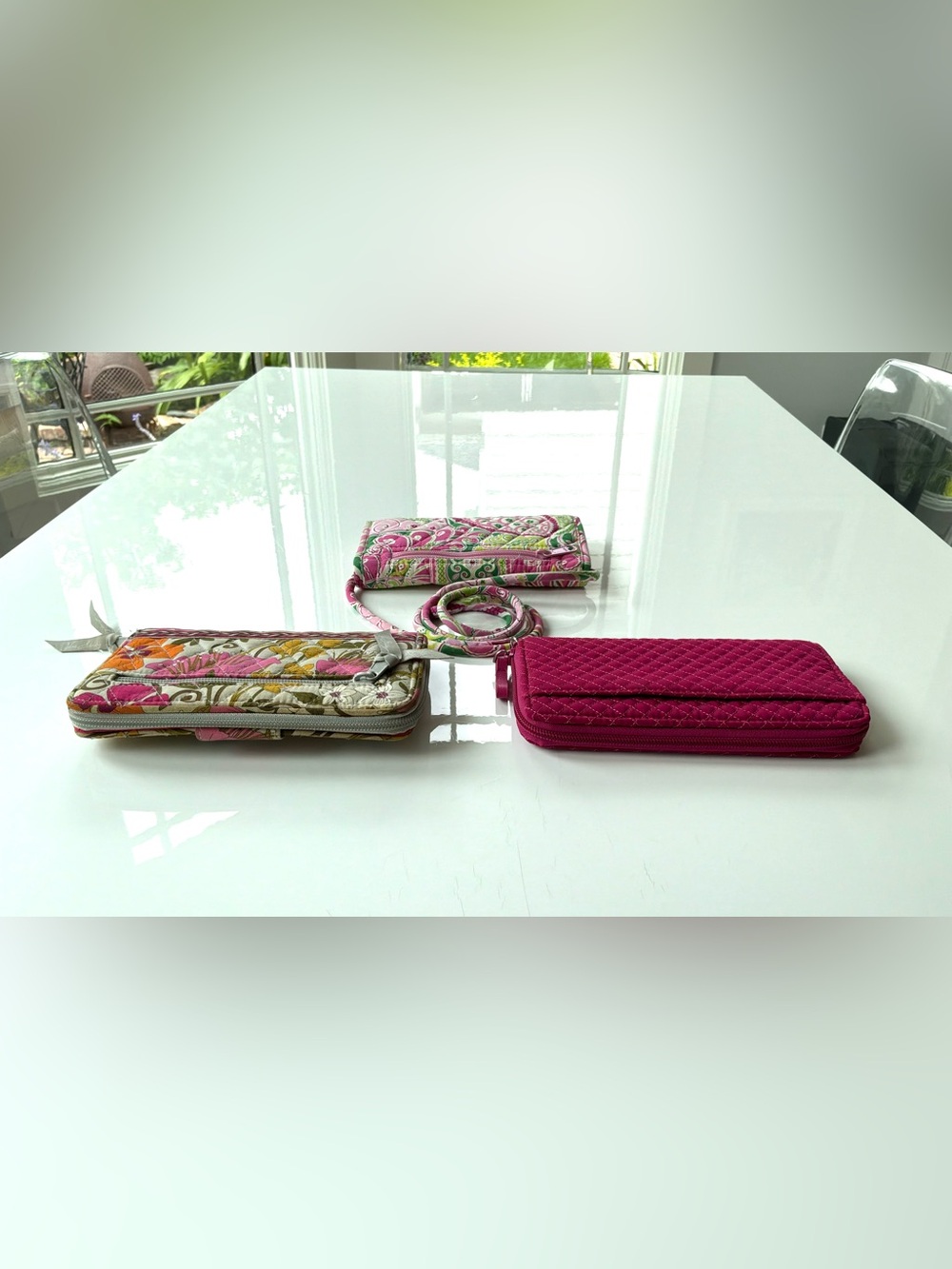 Vera Bradley Wallet & Crossbody Bundle - Set of 3 Floral, Paisley, Quilted Pink - Picture 6 of 9